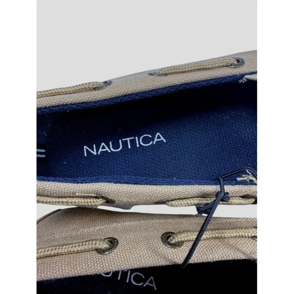 New‎ Nautica Doubloon Boat Shoes Men's Tan Slip On Loafer Shoes Comfort Size  8